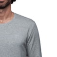 thumbnail image 3 of Playera Manga Larga Para Hombre De Algodón Pima y Tela Spandex Unbranded Co Long Sleeve Crew Neck Heather Gray XL, 3 of 6