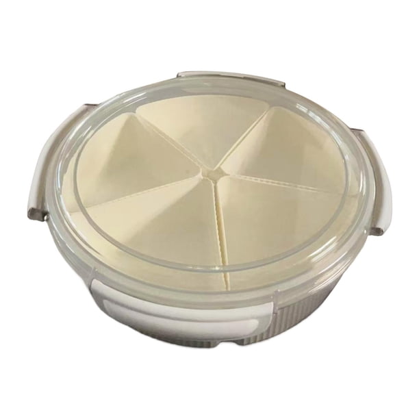 Bandeja de servicio dividida Plato de refrigerios Platos de comida Plato dividido Caja de refrigerios Snack blanco
