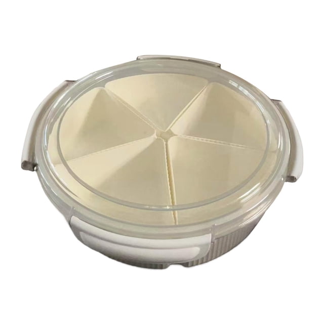 Bandeja para servir dividida, cuenco para servir, plato de comida, compartimentos, plato dividido, caja de refrigerios, plato de refrigerio para año N