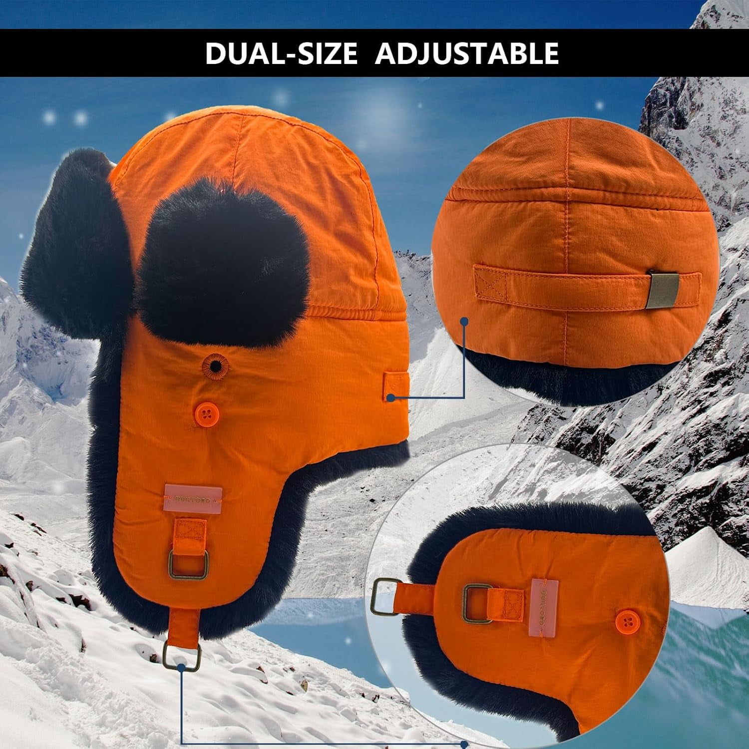 Winter Trapper Hat for Men and Women,Russian Ushanka Aviator Warm Cold Proof Ski Hunting Cycling Winter Hats