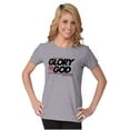 thumbnail image 4 of Glory to God Jesus Christ Faithful Womens Slim Fit Graphic Tee Brisco Brands S, 4 of 5