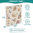 thumbnail image 3 of FORMRS 3 Ring Binder 1.5 inch with Pockets Set of 2 Clip Board 200 Sheets Capacity, Beige Watercolor Seashells, 3 of 8