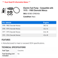 thumbnail image 2 of Electric Fuel Pump - Compatible with 1975 - 1980 Chevy Monza 1976 1977 1978 1979, 2 of 2