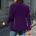 thumbnail image 5 of Stichou Womens Velvet Blazer Suit Jacket Long Sleeve Notched Lapel Button Coat Work Office Blazer Jacket with Pockets Purple XL, 5 of 5