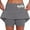 Grey, variant on FASHOFT Tennis Skirts For Women Mid Rise Two Piece Sports Skort With Pockets Elastic For Outdoor Activities And Daily Wear Womens Athletic Skirt Black