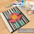 thumbnail image 4 of FORMRS 3 Ring Photo Album 4"x6" Self Adhesive Large Capacity PU Leather Cover, Geometric Circle, 4 of 8