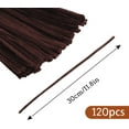 thumbnail image 4 of 120 Pieces Pipe Chenille Stems,Brown Chenille Stems Pipe Cleaners for Pipe Cleaners DIY Projects Beginner Creative Crafts Christmas Decorations(5mm x 12inch), 4 of 4