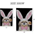 thumbnail image 2 of SKYSONIC Cute Shitzu Dog with Rabbit Ears Double-Sided Printed Garden House Sports Flag 12x18in Polyester Decorative Flags for Courtyard Garden Flowerpot, 2 of 7
