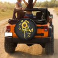 thumbnail image 3 of KAKALAD Faith Rood Sunflower Butterfly Spare Tire Cover Universal Vehicle Accessories Buckle Car Tools 14”in, 3 of 6