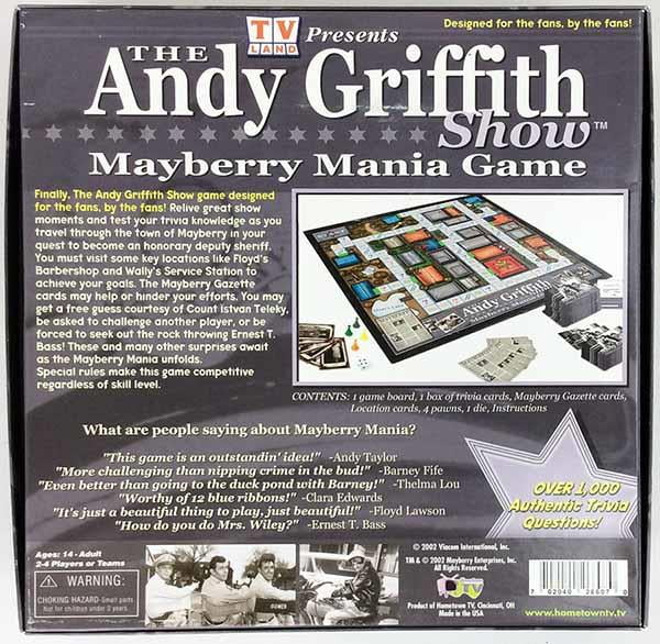 Details about   The ANDY GRIFFITH Show Mayberry Mania Game 100% COMPLETE Unplayed EUC 2002 