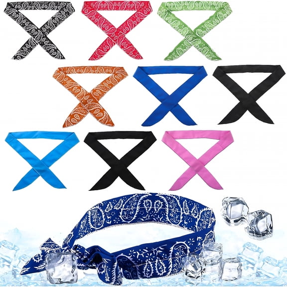 TELOLY Ice Cool Scarf Cooling Scarf Neck Wrap, Cooling Headband Bandana Scarf Summer Cooling Chill Scarf for Women Men, 1.97 x 39.4 inch, 1pc