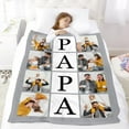 thumbnail image 4 of AISENIN Personalized Fathers Day Blanket Papa Gifts Customized Blankets with Photos Personalized Throw Blanket Custom Picture Blankets Fathers Day Birthday Gifts for Papa, 4 of 5