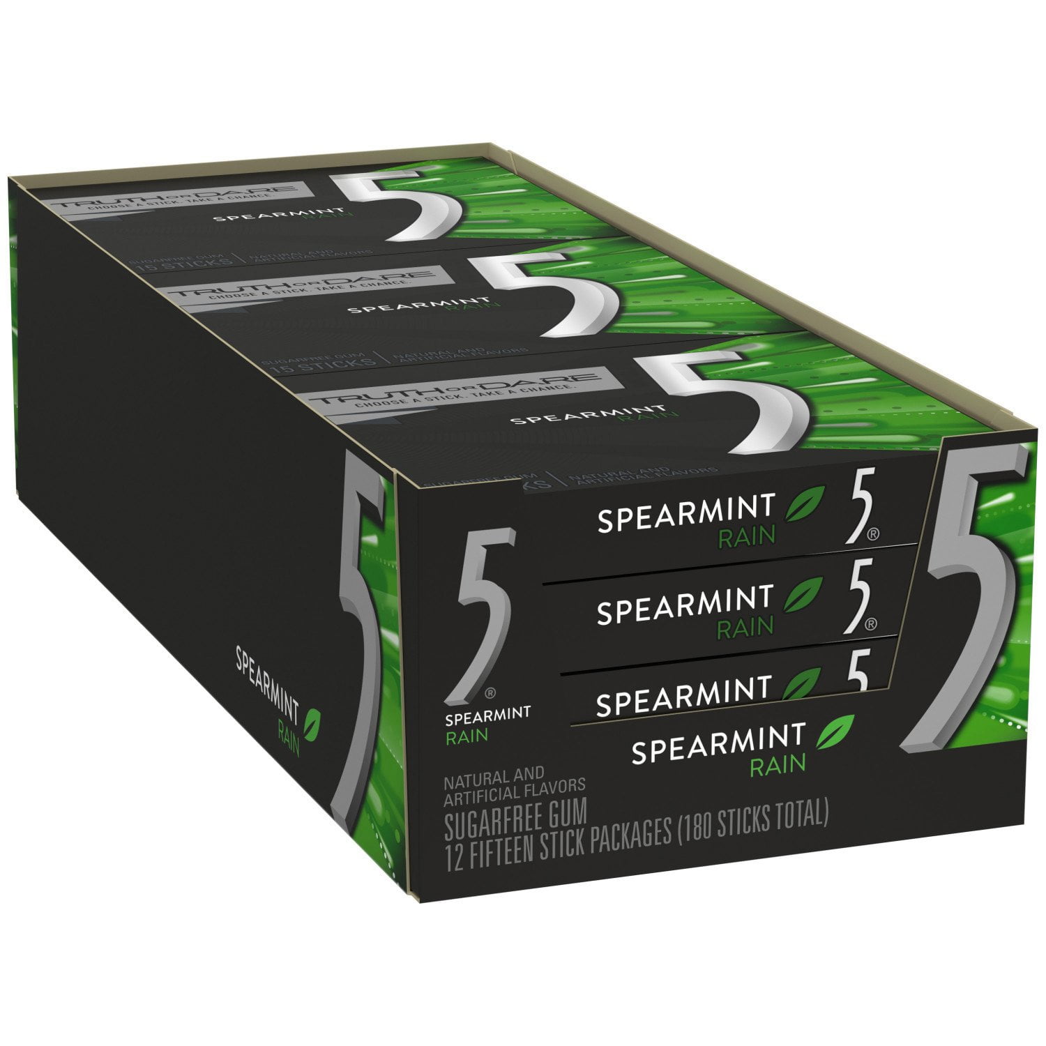 Wrigley's 5 Gum Spearmint Rain (15 Count, 12 Pack) - Walmart.com ...