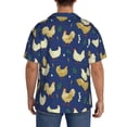 thumbnail image 5 of Wukai Funny Chicken Men's Casual Short-Sleeve Button Down Shirt - Lightweight Summer Dress Shirt for Daily Wear-X-Large, 5 of 7