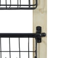 DecMode 22" Black Metal 2 Slots Magazine Rack Holder with Suspended