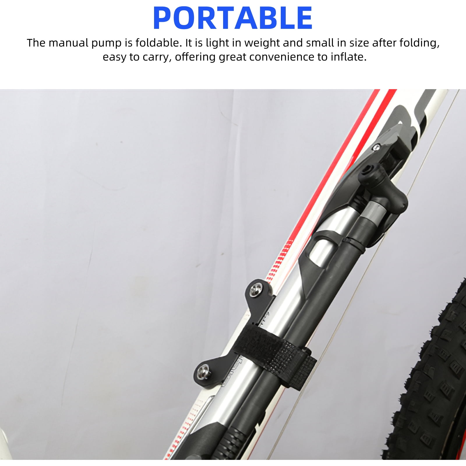 Portable Bicycle Tire Pump Fits Presta and Blue Details about    Mini Floor Bike Pump 
