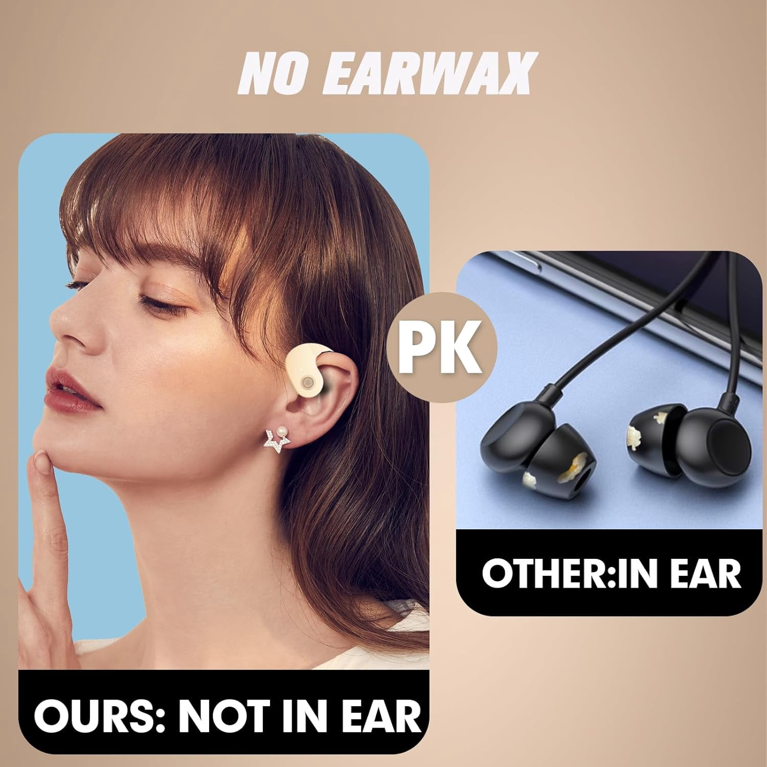 Over The Ear Earbuds Open Ear Buds Headphones Over Ear Air Bone Conduction Earbuds Earphones Bone Conducting Air Bone Conduction Headphones Bluetooth Over-Ear Purple