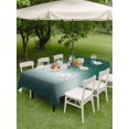 thumbnail image 4 of Outdoor Tablecloth with Umbrella Hole for Patio/Picnic/Party/Camping, Turquoise Ombre Waterproof Table Cloth Rectangle Table Cover Washable, Abstract Modern Art Aesthetics (60"x 84"), 4 of 8