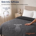 thumbnail image 5 of Loomsnest Diamond Quilted Twin Comforter, All Season, Soft, Lightweight, Reversible Down Alternative Duvet Insert (Black & Dark Gray), 5 of 7