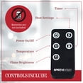 thumbnail image 5 of Northwest Wall Mounted Electric Fireplace - 50-Inch Wall Mount Fireplace with Front Vent and Remote Controlled LED Flames (Black), 5 of 9