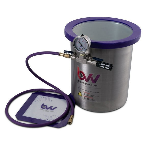Glass Vac BVV 3 Gallon Stainless Steel Vacuum Chamber with Glass Lid