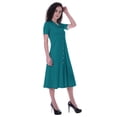 thumbnail image 3 of Moomaya Robe Chemise Longue Unie pour Femmes avec Boutons, Coupe Ample Décontractée, 3 of 6