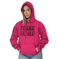 thumbnail image 3 of Cute Femme Fatale Sassy Attitude Women Plus Size Graphic Pullover Hoodie Brisco Brands 3X, 3 of 3