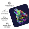 thumbnail image 3 of Pofeuu Howling Wolf Print Coasters for Drinks, 4Pack PU Leather Coasters, Bar Drink Coasters for Tabletop Protection, Furniture from Damage-Square, 3 of 6