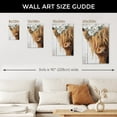 thumbnail image 7 of WFSposter Highland Cow Canvas Wall Art: Cow with White Flower Picture Farmhouse Cow Decor Framed Poster for Bedroom Living Room Home Office 11x14", 7 of 7