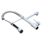 Faucet, Chrome Plated Kitchen Swivel Spout Single Handle Faucet Pull Down Spray Mixer