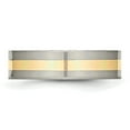 thumbnail image 4 of Titanium 14K Gold 6mm Satin Wedding Ring Band Size 6, 4 of 6