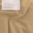 thumbnail image 7 of D.N.G. BEDDINGS 5 Piece Luxury 5 Inch Two Layer Ruffle Comforter Set Premium Super Soft, 800 TC, 100% Egyptian Cotton, Super Soft, Super King Size Taupe Color, 7 of 7