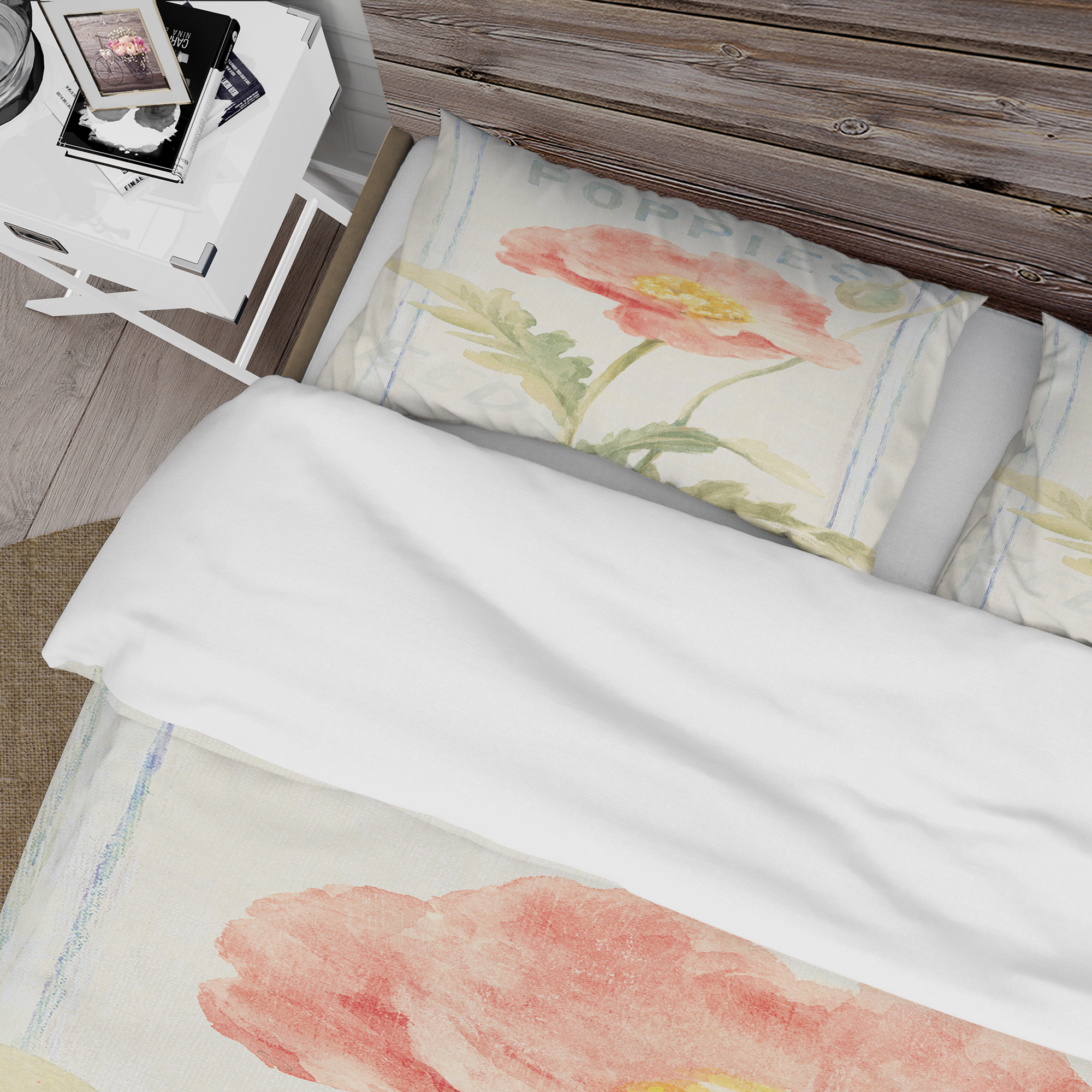 Designart 'Floursack Florals IV' Cottage Duvet Cover Set