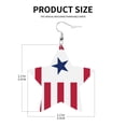 thumbnail image 3 of Leather Star Hook Earrings Flag Of Liberian Print Earring Dangle Drop Earring For Women, 3 of 6