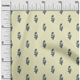 thumbnail image 1 of oneOone Cotton Silk Light Yellow Fabric Leaves & Floral Block Sewing Craft Projects Fabric Prints By Yard 42 Inch Wide, 1 of 4