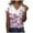 Pink, variant on Patlollav Blouses Womens Summer Lace Patchwork Short Sleeve Sexy Tops
