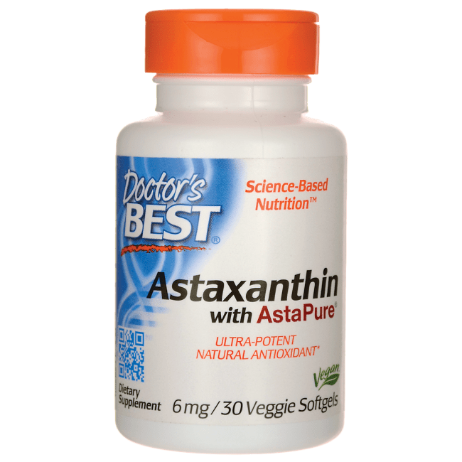 Doctor's Best Astaxanthin with Astareal 6 mg 30 Veg Sgels. Walmart