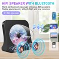 thumbnail image 3 of Reproductor de CD Bluetooth, reproductor de CD portátil compatible con radio FM/AUX/USB/Alarma, altavoz HIFI para el hogar, 3 of 7