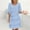 Light Blue, variant on Short Sleeves Tea Length The Bride Dresses for Women Ruffle A Line Chiffon Formal Dress, Plus Size Light BlueXXL
