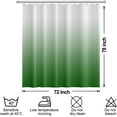 thumbnail image 6 of Lime Green Shower Curtain Set with Hooks Modern Gradient White to Green Shower Curtains for Bathroom Hotel Dorm Solid Boho Waterproof Fabric Shower Curtain 84x72inches, 6 of 6