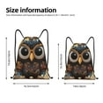 thumbnail image 3 of Bingfone Quirky Owl With Glasses Drawstrings Backpacks Bags for Men Women Gym Drawstrings Bag-Small, 3 of 8