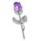 thumbnail image 4 of Regalo de flor de rosa de cristal, regalo romántico del día de San Valentín, día de la madre, adorno de graduación para amigos, mujeres y esposas Plata Púrpura, 4 of 8