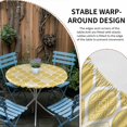 thumbnail image 2 of Yellow Geometric Round Tablecloth for 36-44 Inch Tables,Fitted Table Cover with Elastic Edge,Morocco Modern Abstract Plaid Art Waterproof Outdoor Table Cloth Protector for Patio Garden Dinner Picnic, 2 of 9