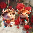 thumbnail image 5 of BOBOMOTI Valentines Day Decorations Sweet Rose Calf Ornaments for Xmas Valentine Tree Valentine’s Day Decor, 5 of 6