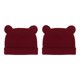 thumbnail image 1 of sweethay Gorro de bebé para mantener el calor, gorros multifuncionales para niñas y niños, gorros elásticos para niños pequeños, Otoño Vino rojo 2Conjunto, 1 of 6