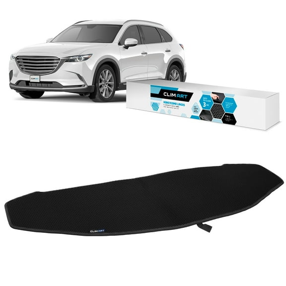 CLIM ART Cargo Liner for Mazda CX-9 2016-2023 Custom Fit Trunk Mat, with Honeycomb Dirtproof & Waterproof Technology - All-Climate, Heavy Duty, Anti-Slip Cargo Liner, Luggage - FL01117107