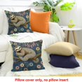 thumbnail image 4 of YILUYINQING Sloth Tree Branch Donuts Throw Pillow Cover for Sofa 18x18in, 4 of 5