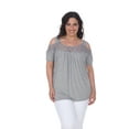 thumbnail image 1 of White Mark Women's Cold Shoulder Bexley Tunic Top, 1 of 5