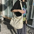 thumbnail image 3 of LHSHID Women's Hipster Hobo Boho Hippie Crossbody Bag Japanese Dark Academia Canvas Sling Packs Grunge Aesthetic Handbags (white), 3 of 6
