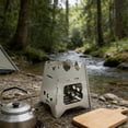 thumbnail image 6 of Yihuala Stainless Foldable Outdoor Camping Wood Stove Hiking Backpacking Firewood Stove Folding Windproof Wood Burning Burners, 6 of 8